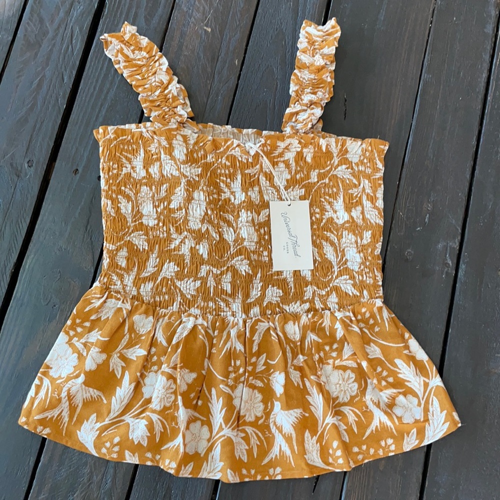 NWT Smocked Peplum Tank